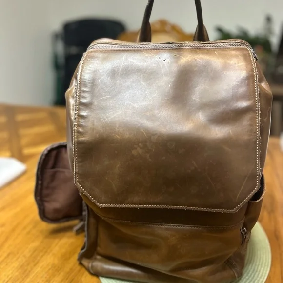 Brown Leather Backpack - Picture 4 of 16